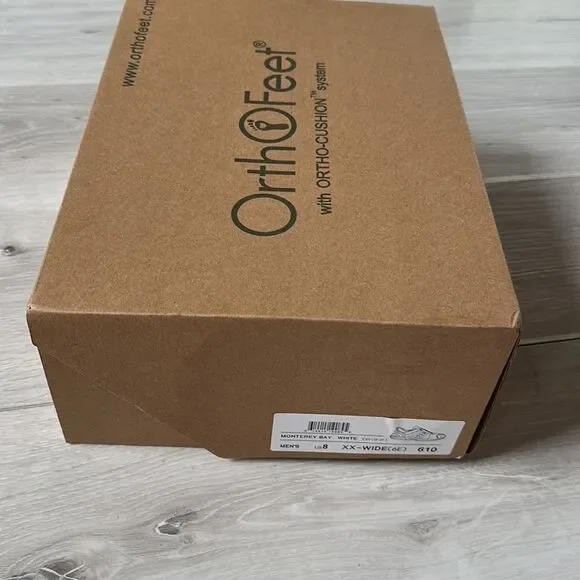 Ortho Feet Monterey Bay Tie-Less -‎ White Sz8 XXWide NWT IN PACKAGING
